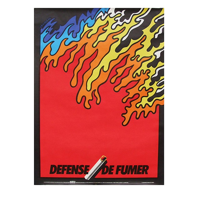 1980's French Defense De Fumer Safety Poster-fears-and-kahn-defumer poster_main.jpg